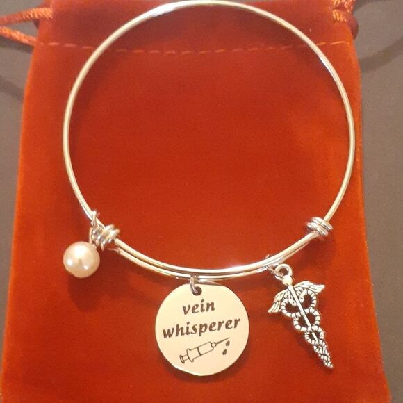 New Phlebotomist Bracelet Stainless Steel Great Gift Idea New With Package - Picture 1 of 2